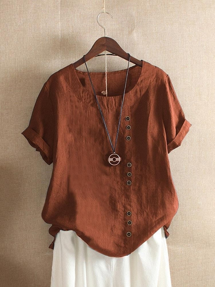 CLAIRE LYON | BLOUSE EN COTON À BOUTONS POUR FEMMES