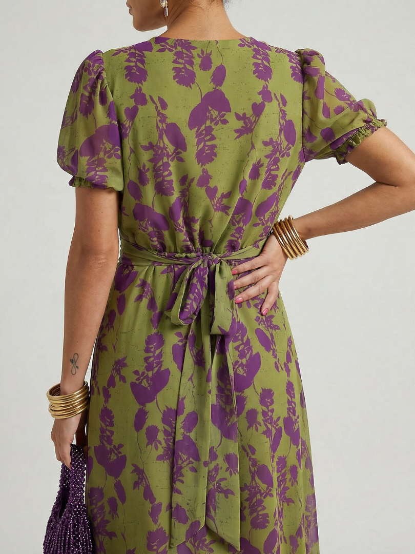 CLAIRE LYON | CHIC ROBE MIDI FLORALE POUR FEMMES