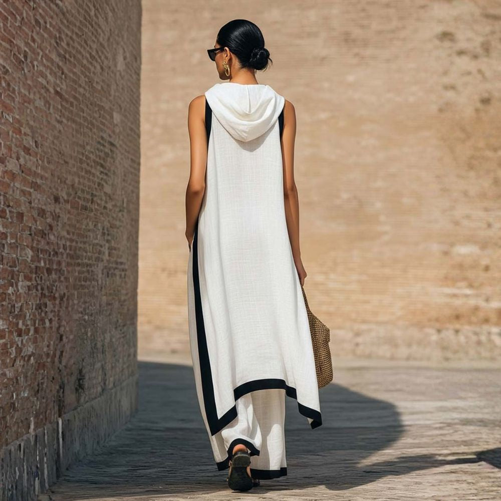 CLAIRE LYON | ENSEMBLE EN LIN ASYMÉTRIQUE POUR FEMMES