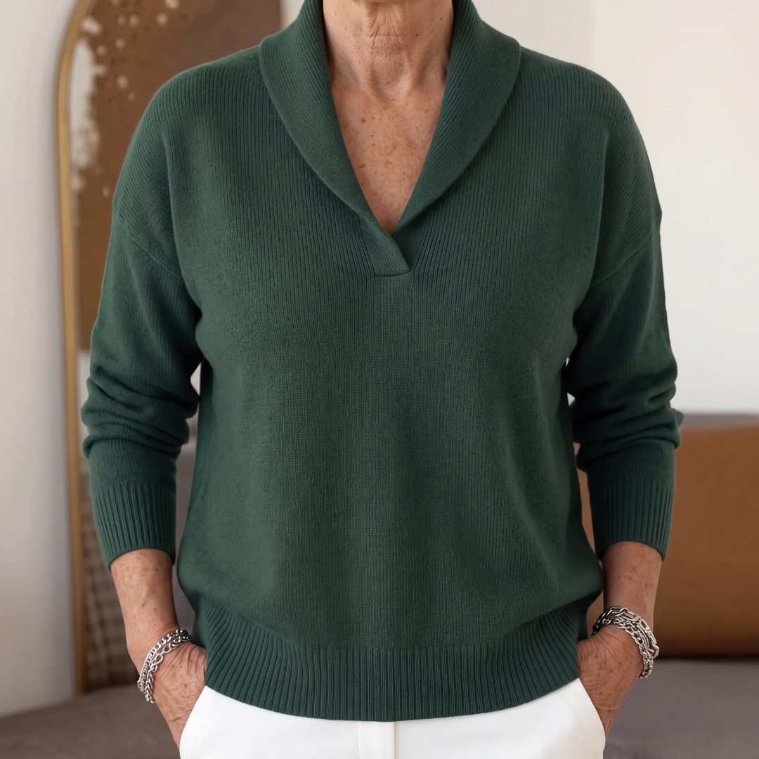 CLAIRE LYON | PULL AMPLE À COL EN V POUR FEMMES