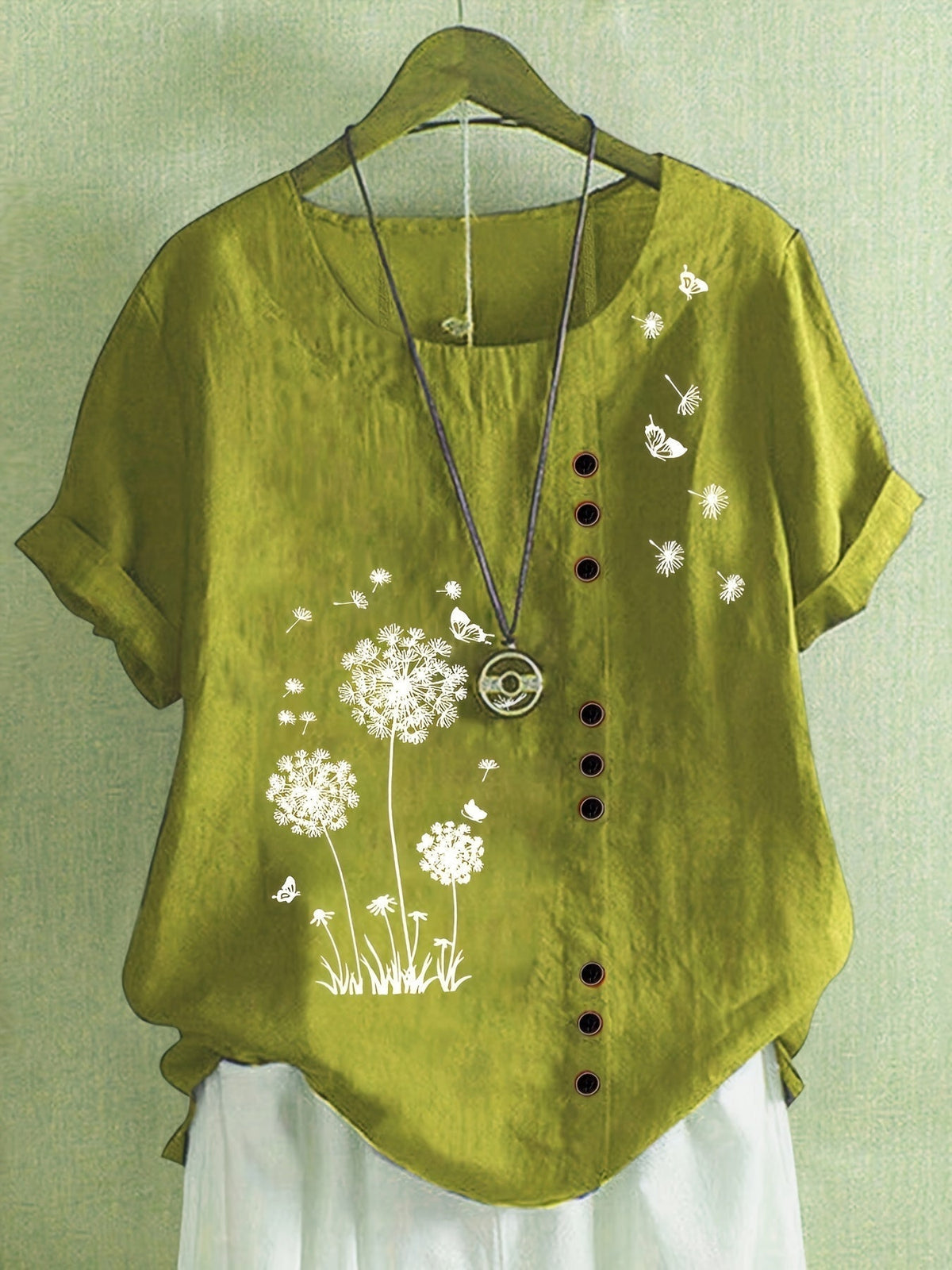 Hermione – Blouse Imprimé Pissenlit