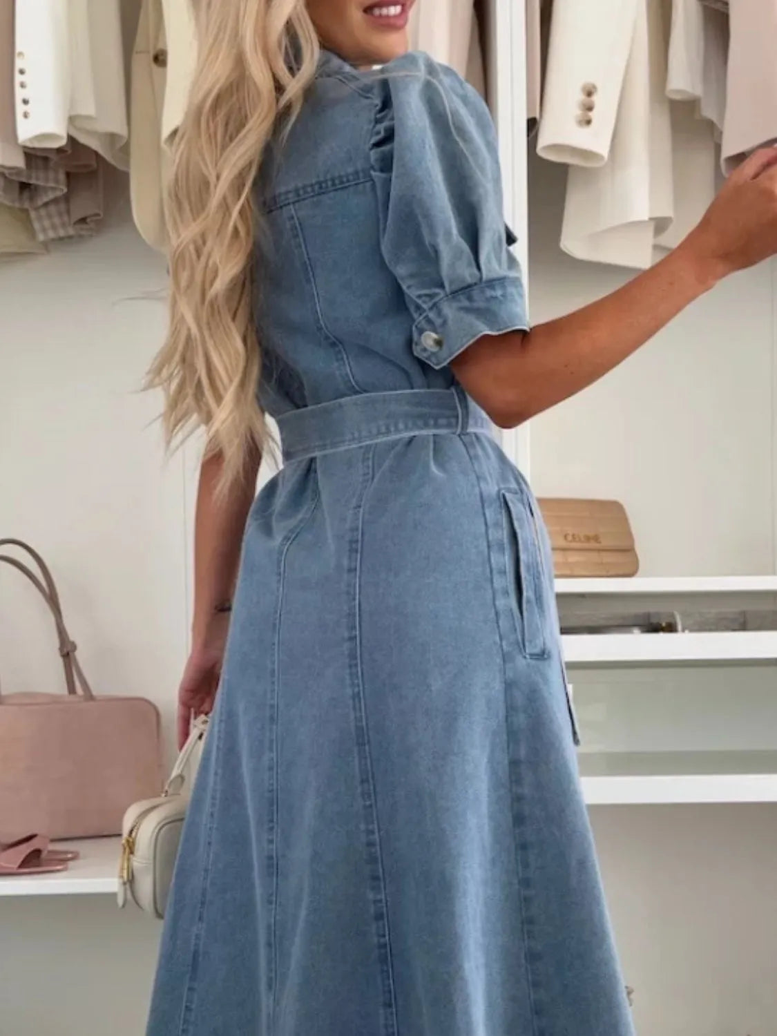 CLAIRE LYON | ROBE CHEMISE EN DENIM POUR FEMMES