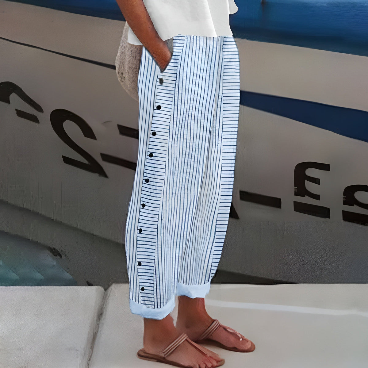 CLAIRE LYON | PANTALONS RAYÉS POUR FEMMES