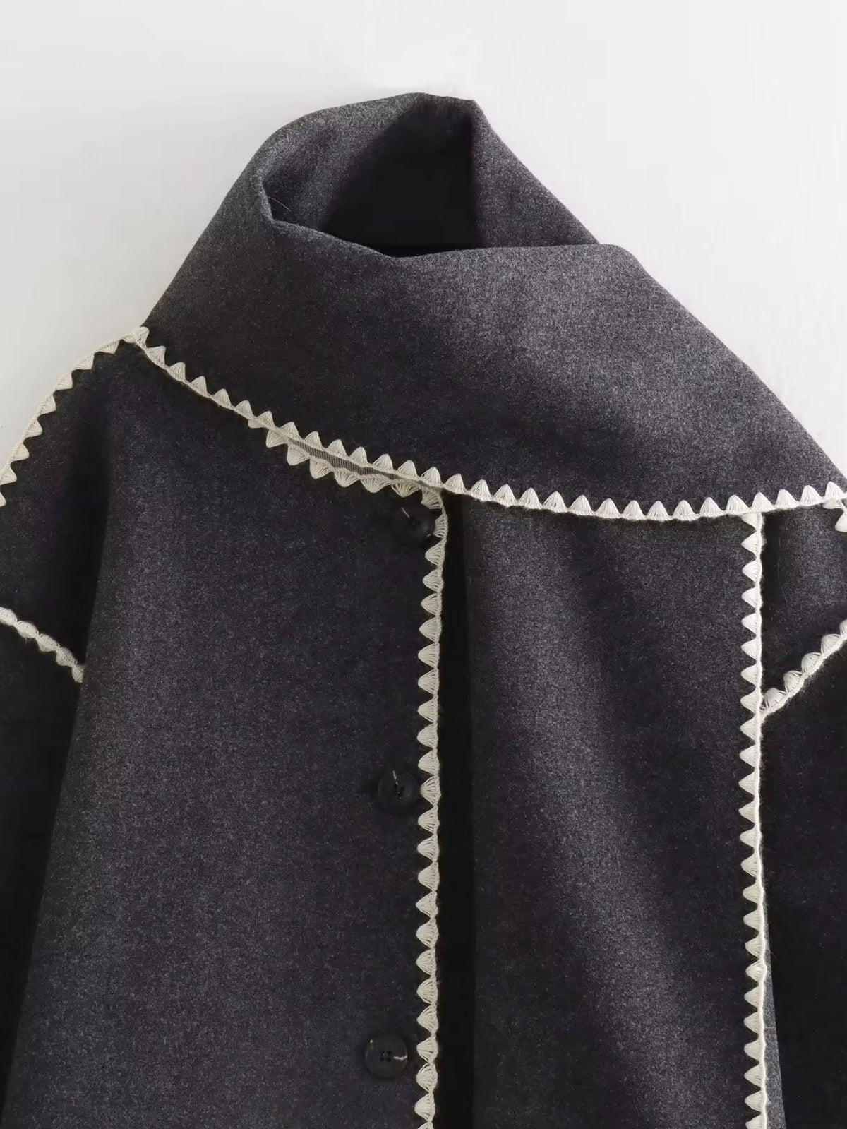 Manteau en maille tweed femme - Col rond, coupe ample