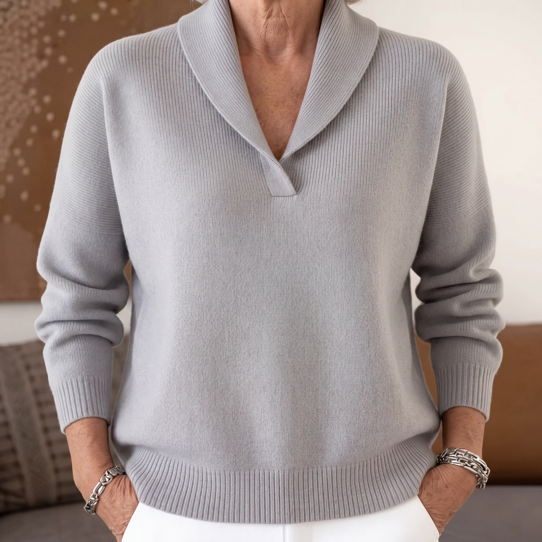 CLAIRE LYON | PULL AMPLE À COL EN V POUR FEMMES