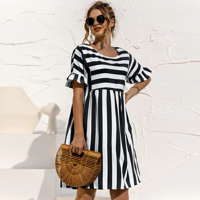 CLAIRE LYON | ROBE DE PLAGE RAYÉE POUR FEMMES