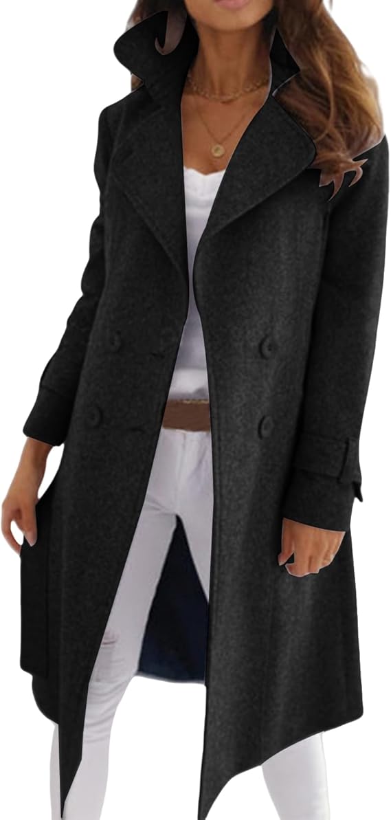 Manteau Élégant Femme En Maille Avec Fermeture À Boutons