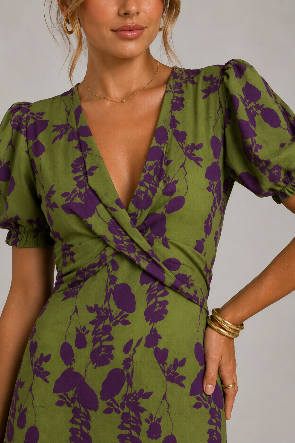 CLAIRE LYON | ROBE MIDI ENVELOPPE ÉLÉGANTE POUR FEMMES