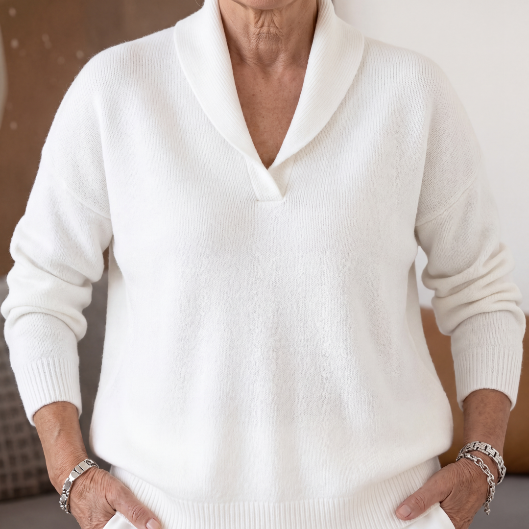 CLAIRE LYON | PULL AMPLE À COL EN V POUR FEMMES