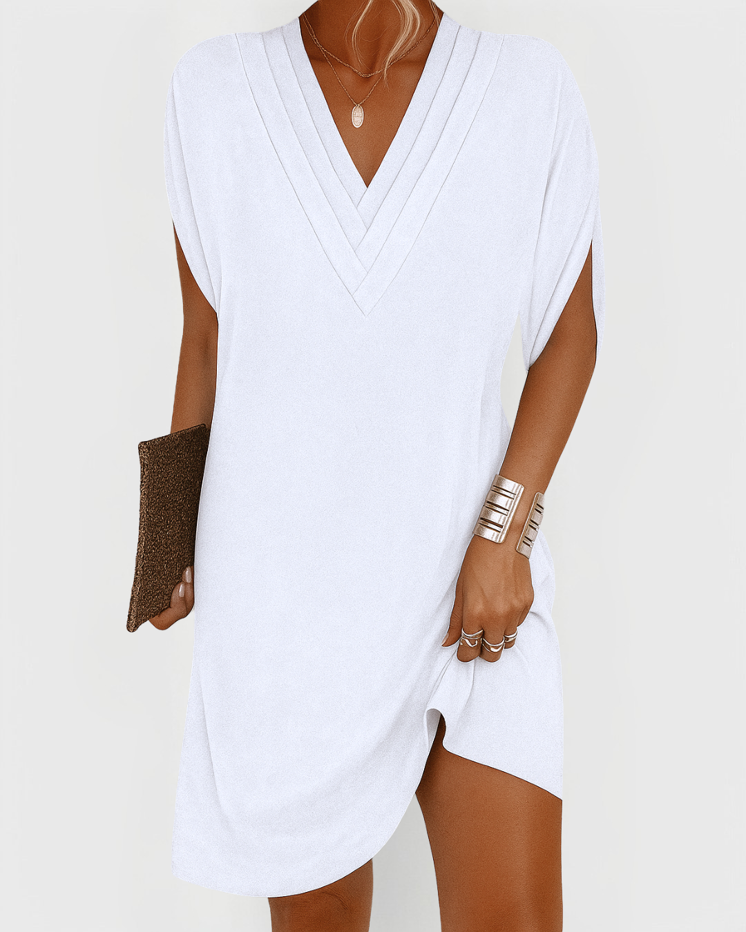 CLAIRE LYON | ROBE V-COU CHIC POUR FEMMES