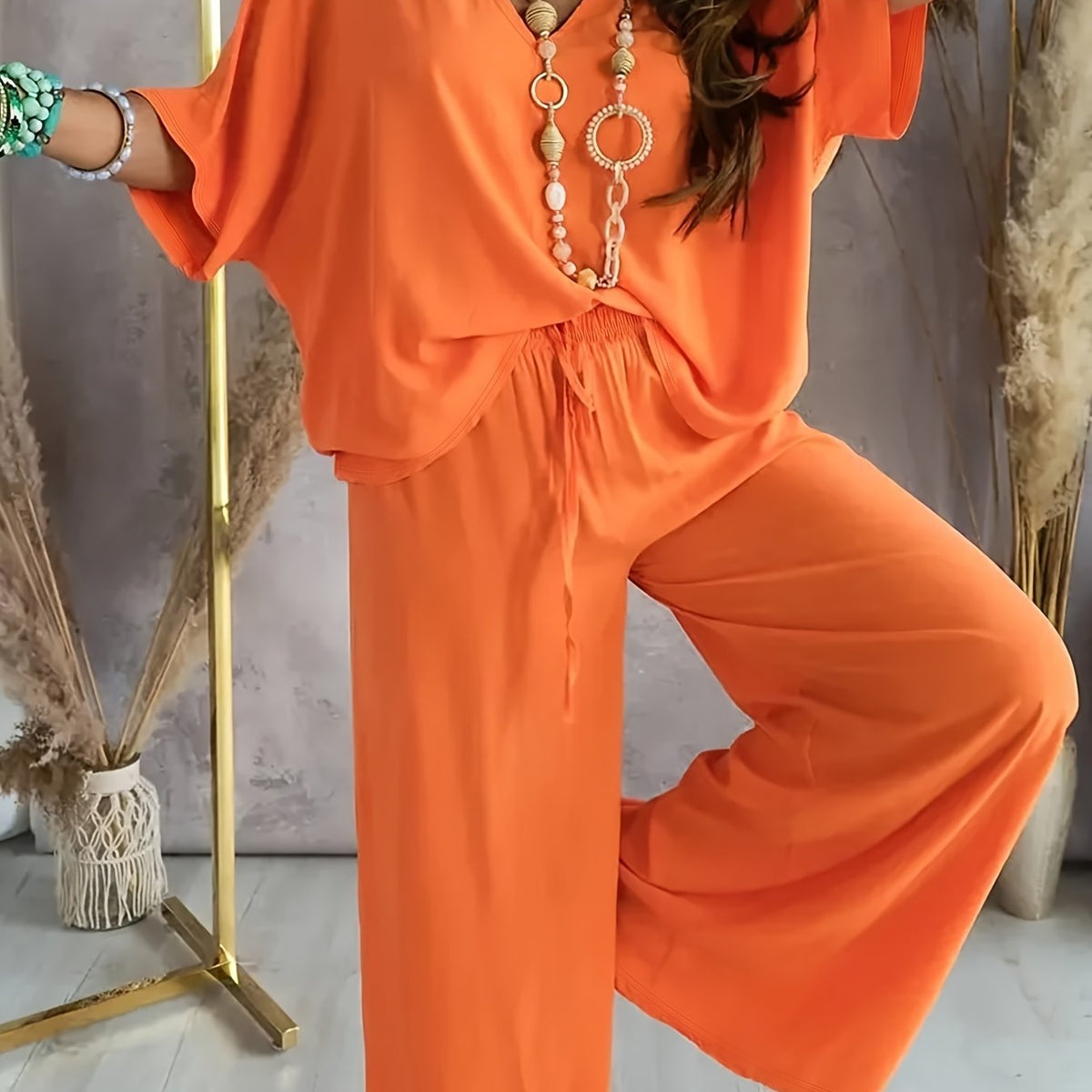CLAIRE LYON | ENSEMBLE CHIC À COL EN V POUR FEMMES