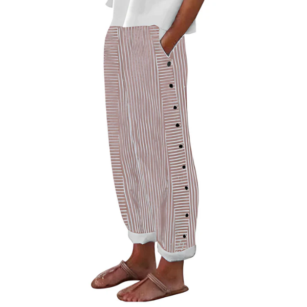 CLAIRE LYON | PANTALON FLUIDE RAYÉ POUR FEMMES
