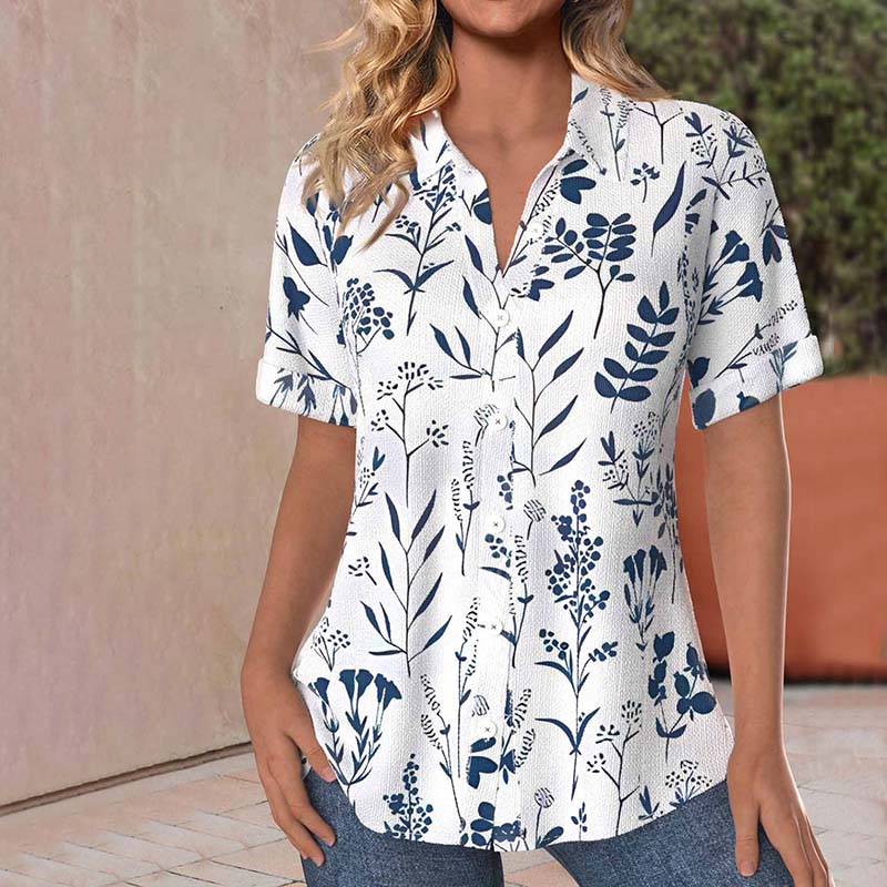 CLAIRE LYON | BLOUSE IMPRIMÉE FEUILLES POUR FEMMES