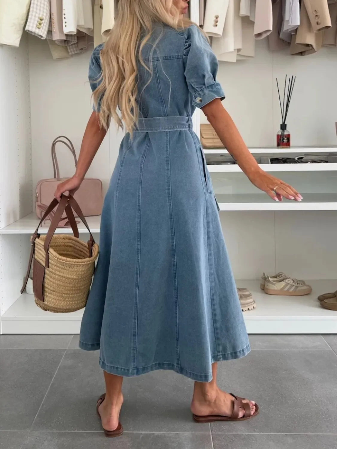 CLAIRE LYON | ROBE CHEMISE EN DENIM POUR FEMMES