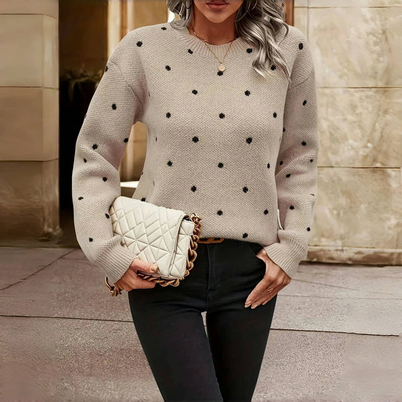 CLAIRE LYON | PULL EN MAILLE À POIS POUR FEMME