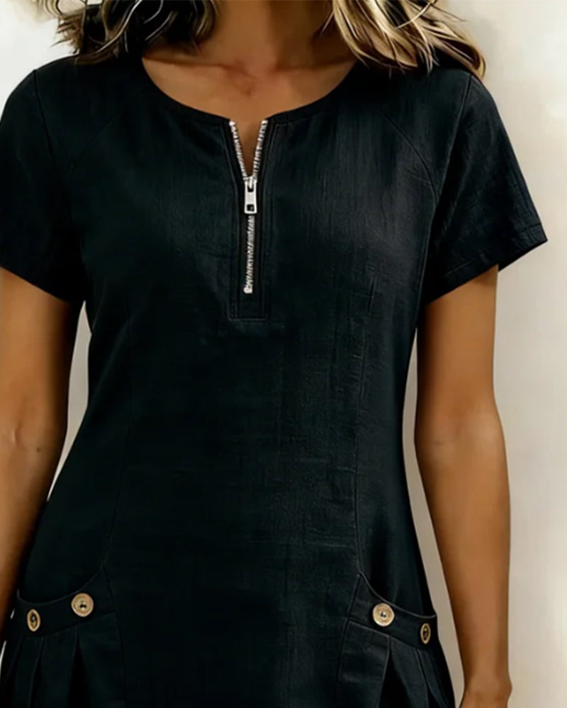 CLAIRE LYON | ROBE À POCHES ZIPPÉES POUR FEMMES