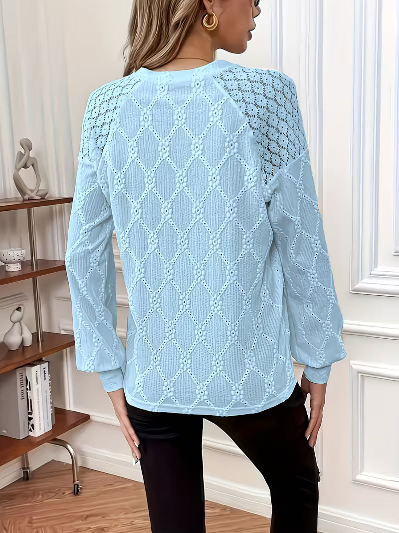 CLAIRE LYON | BLOUSE TISSÉE COL ROND POUR FEMMES