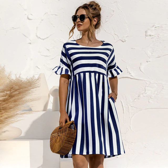 CLAIRE LYON | ROBE DE PLAGE RAYÉE POUR FEMMES
