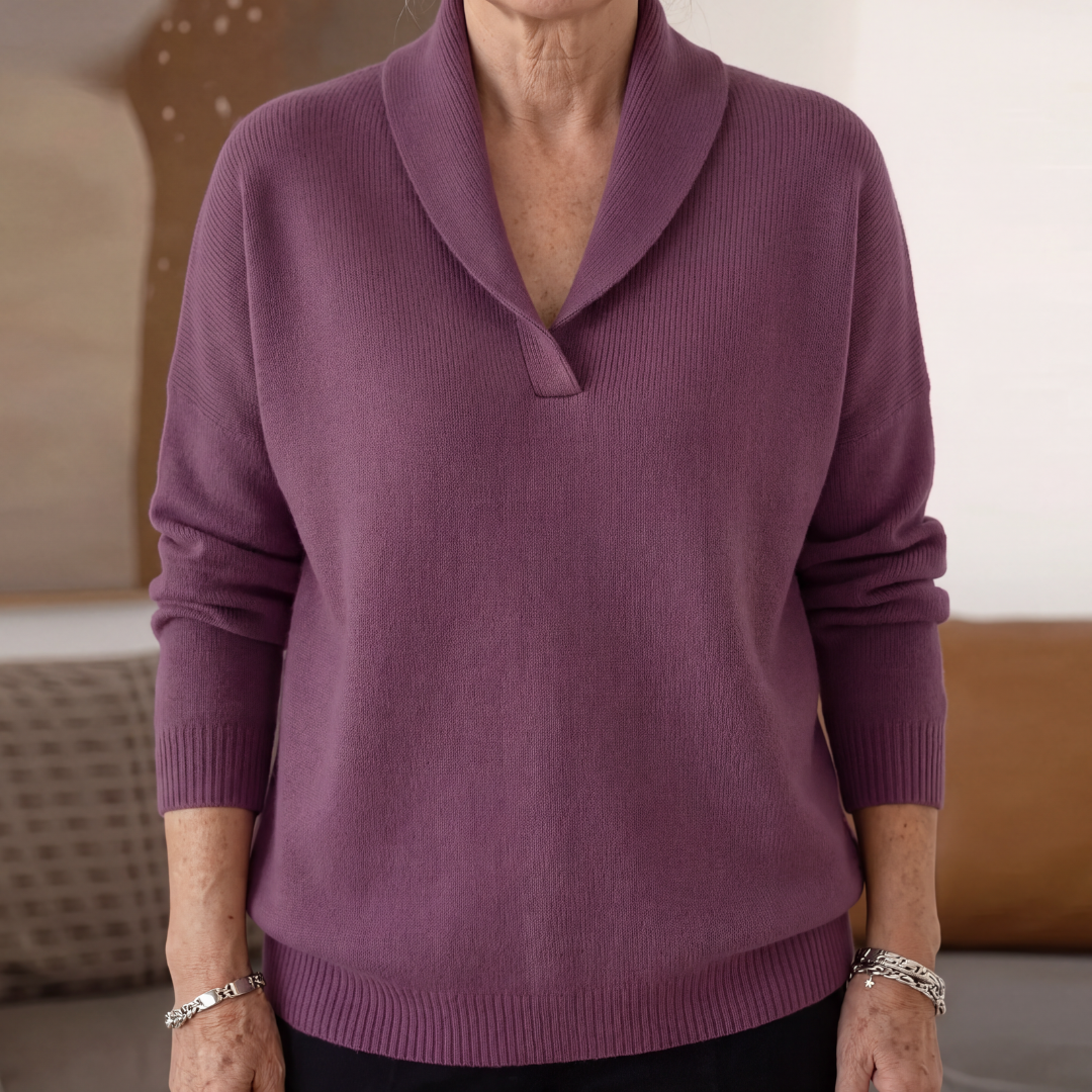 CLAIRE LYON | PULL AMPLE À COL EN V POUR FEMMES