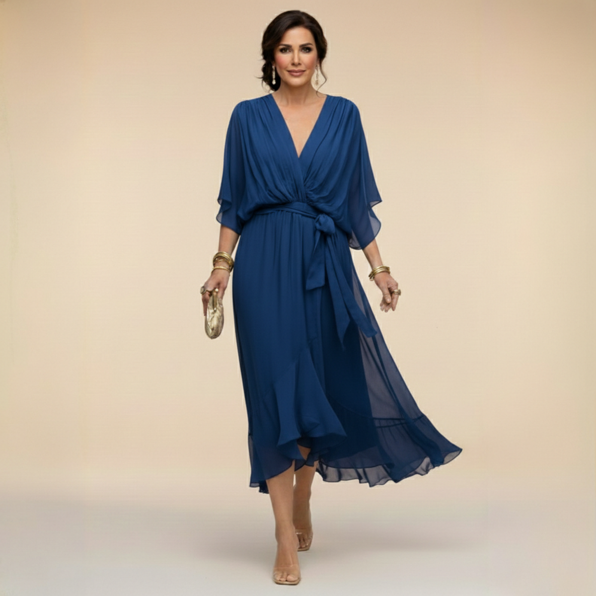 CLAIRE LYON | ROBE FLUIDE EN CHIFFON POUR FEMMES