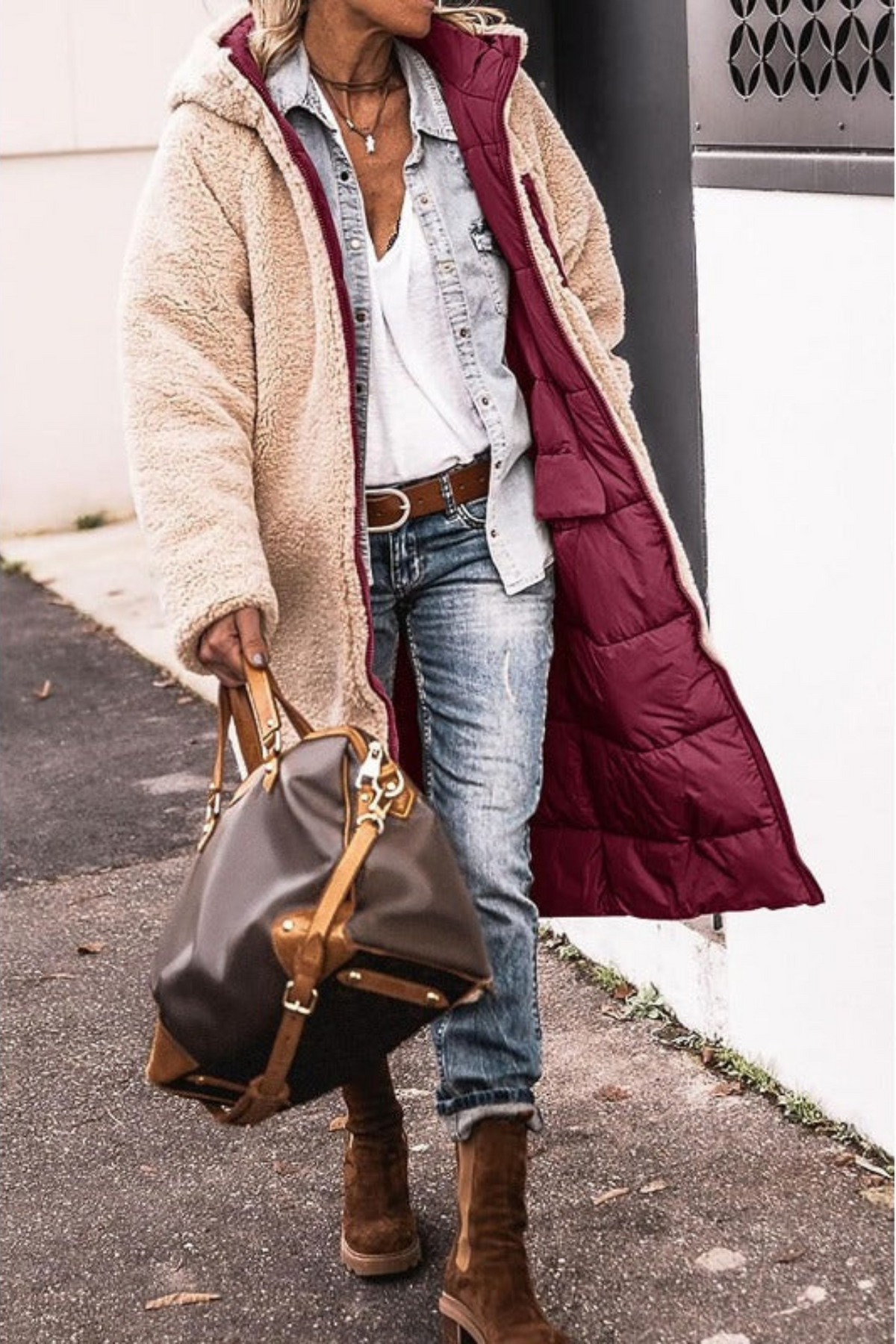 Sasha - Manteau Réversible Élégant Premium