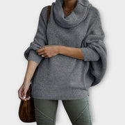 Pull Oversize avec Col Cowl et Coupe Relaxed
