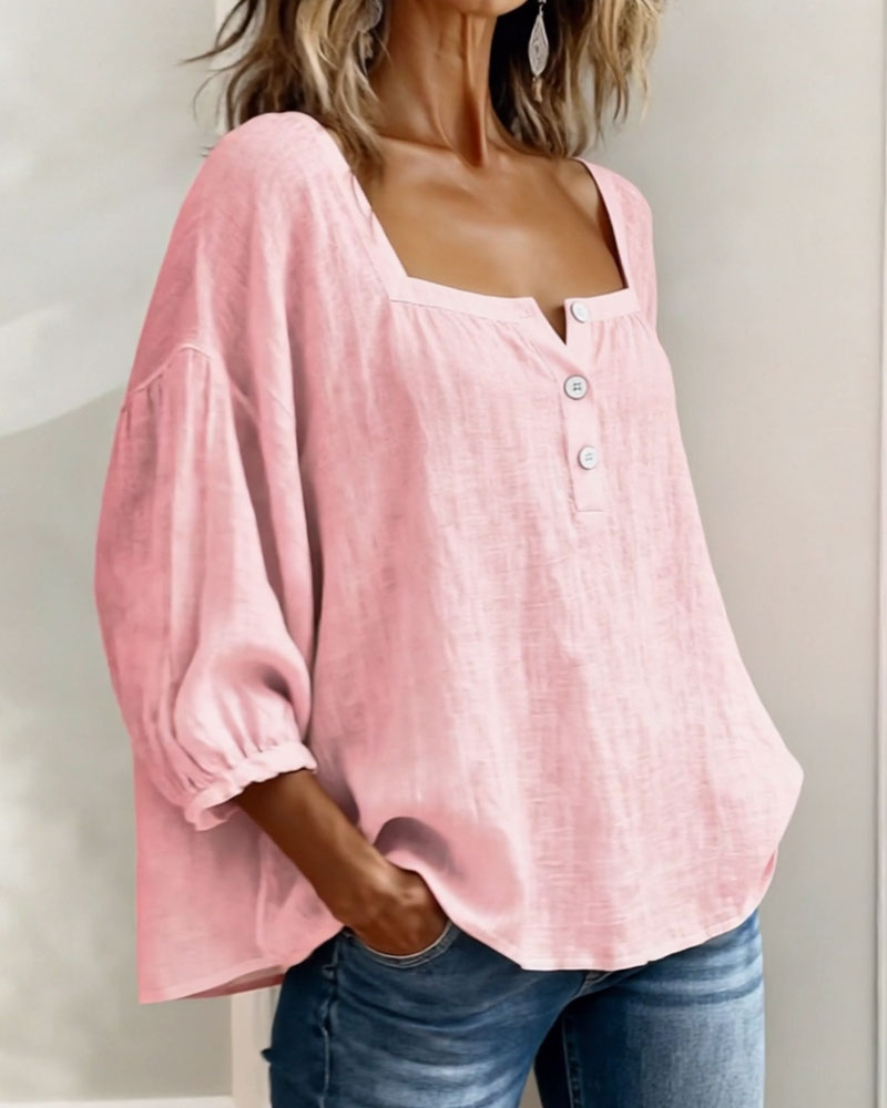 CLAIRE LYON | BLOUSE À COL CARRE POUR FEMMES