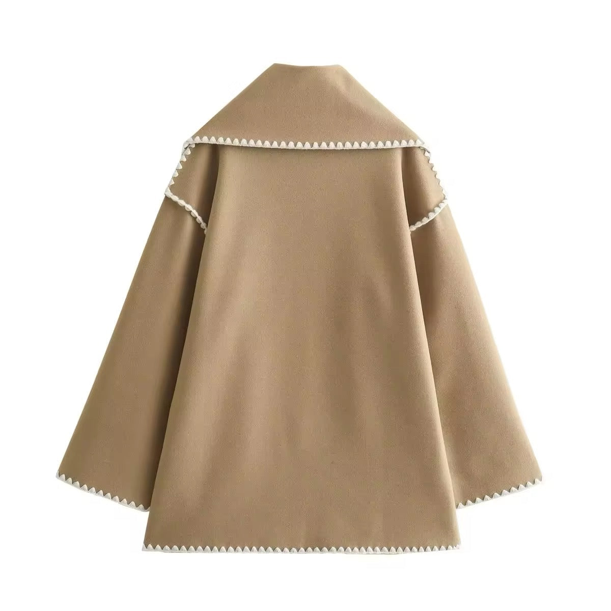 Manteau en maille tweed femme - Col rond, coupe ample