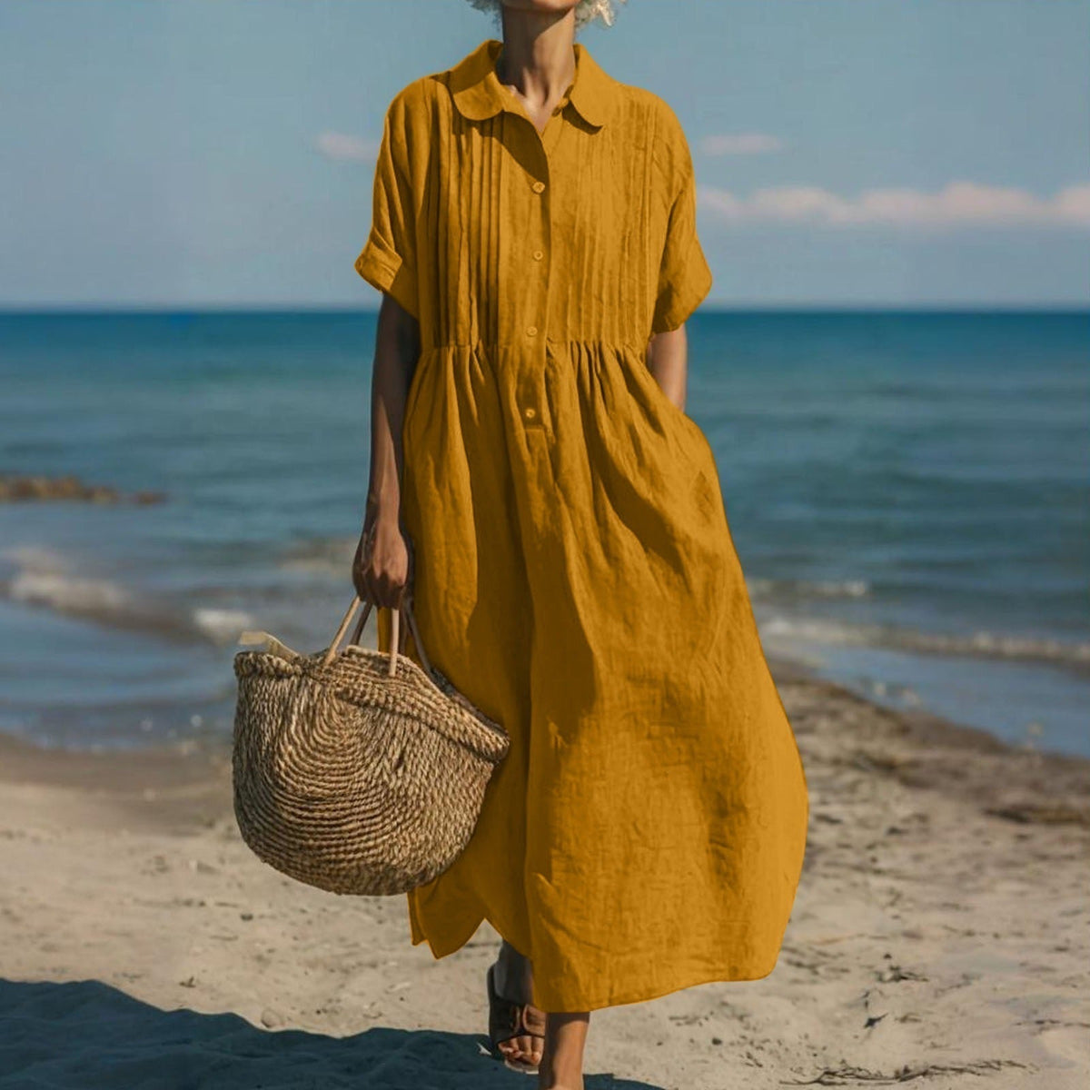 CLAIRE LYON | ROBE EN LIN ÉLÉGANTE POUR FEMMES