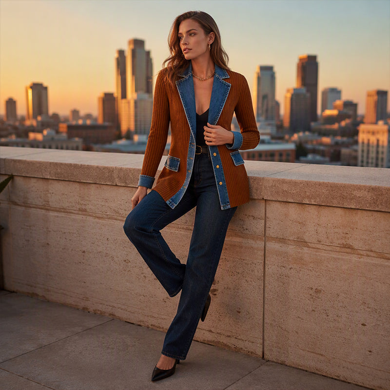CLAIRE LYON | MANTEAU RIBBÉ ÉLÉGANT POUR FEMMES