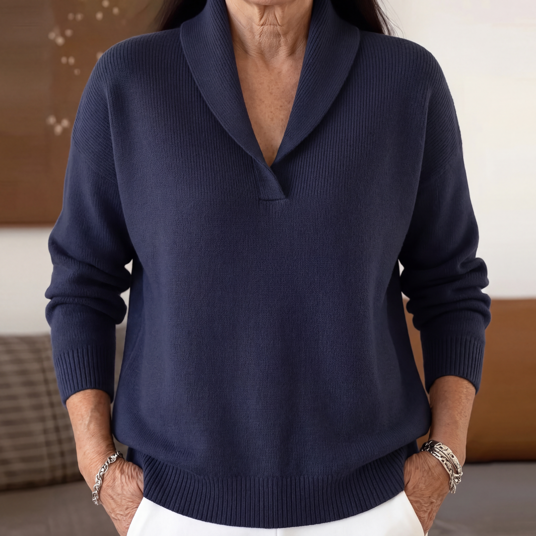 CLAIRE LYON | PULL AMPLE À COL EN V POUR FEMMES
