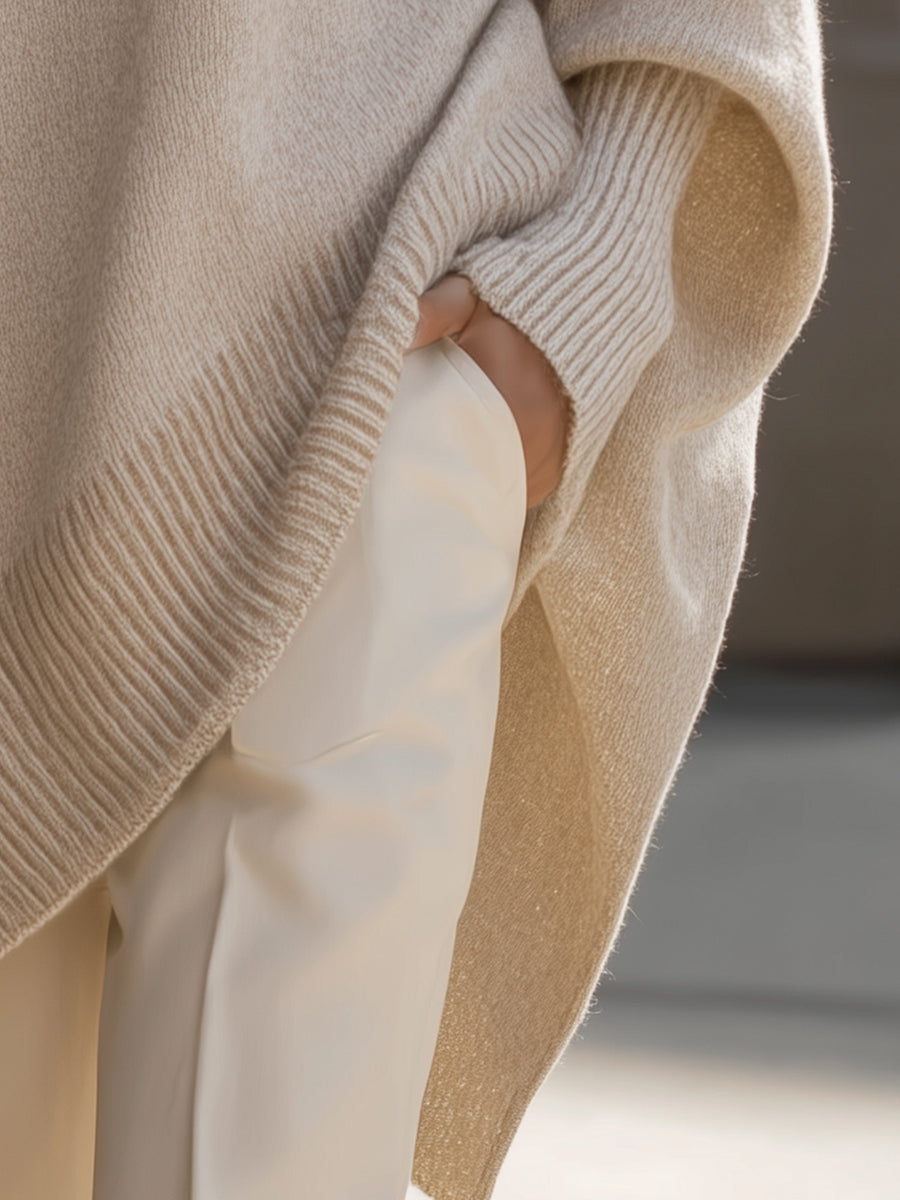 Yasmine – Poncho oversize femme élégant