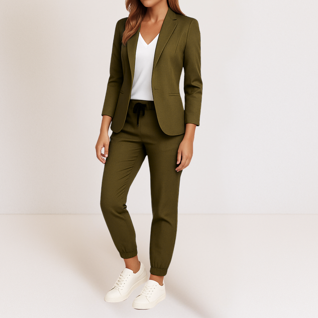 CLAIRE LYON | ENSEMBLE COORDONNE BLAZER ET JOGGER SMART CLASSIC POUR FEMME