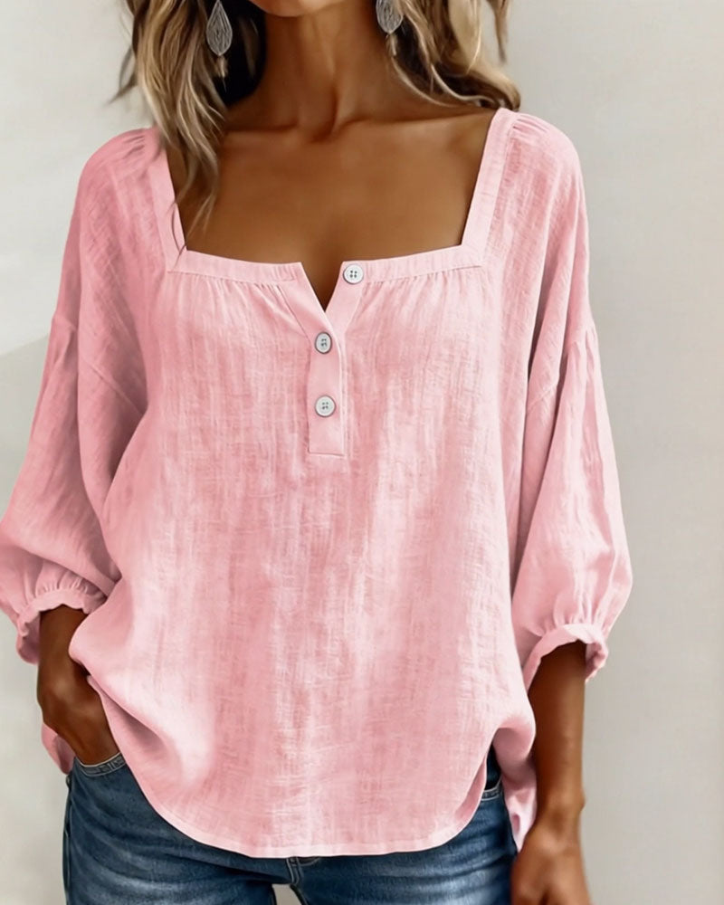 CLAIRE LYON | BLOUSE À COL CARRE POUR FEMMES