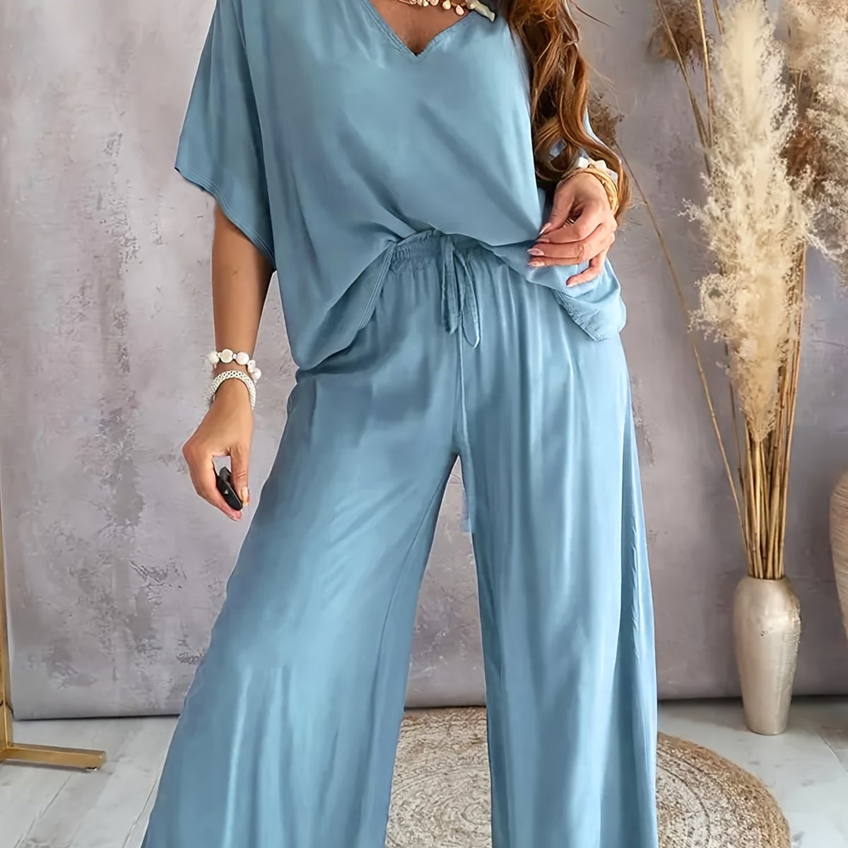 CLAIRE LYON | ENSEMBLE CHIC À COL EN V POUR FEMMES