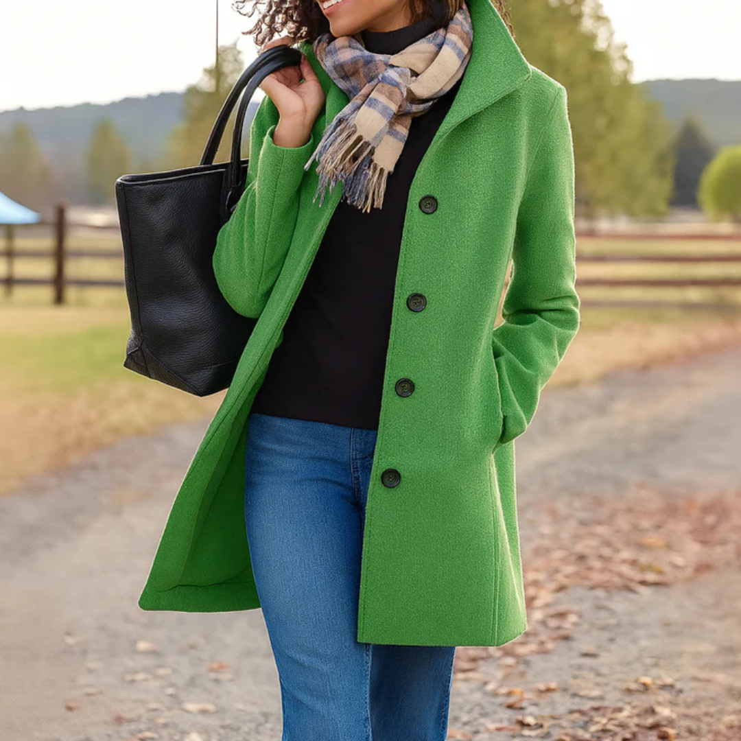 CLAIRE LYON | MANTEAU EN MAILLE À COUPE DROITE POUR FEMMES