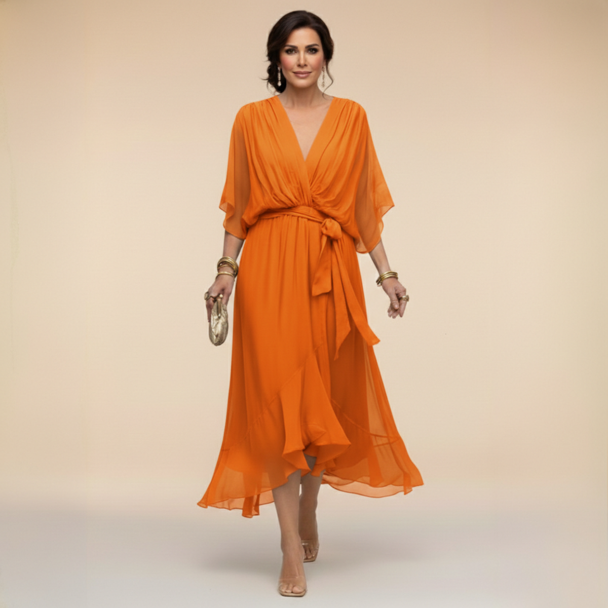 CLAIRE LYON | ROBE FLUIDE EN CHIFFON POUR FEMMES