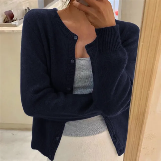 Nathalie - Cardigan Élégant Boutonné Maille Fine