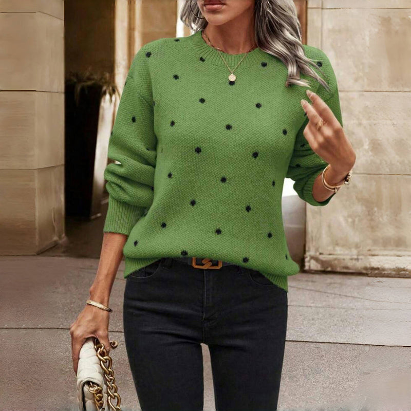 CLAIRE LYON | PULL EN MAILLE À POIS POUR FEMME