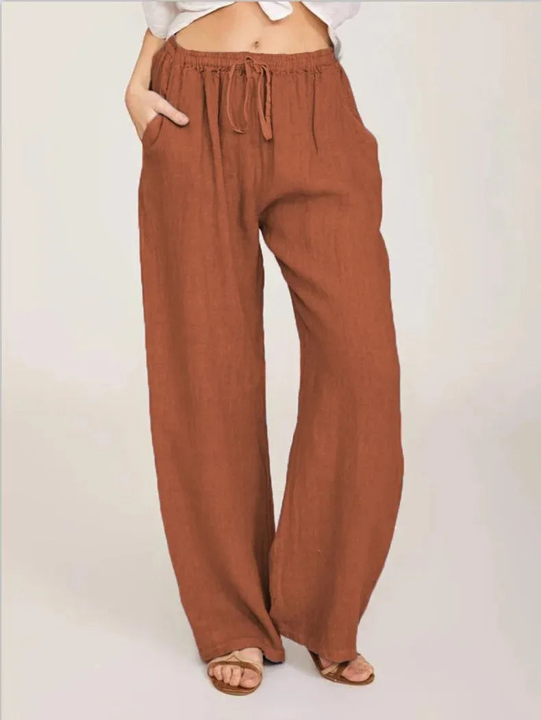 CLAIRE LYON | PANTALONS CLASSIQUES À JAMBES LARGES POUR FEMMES