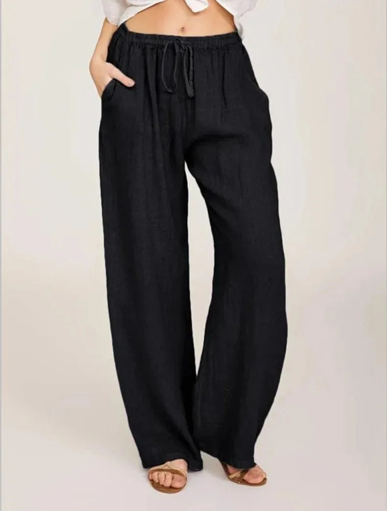 CLAIRE LYON | PANTALONS CLASSIQUES À JAMBES LARGES POUR FEMMES