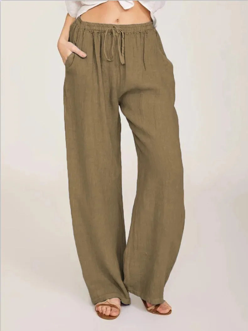 CLAIRE LYON | PANTALONS CLASSIQUES À JAMBES LARGES POUR FEMMES