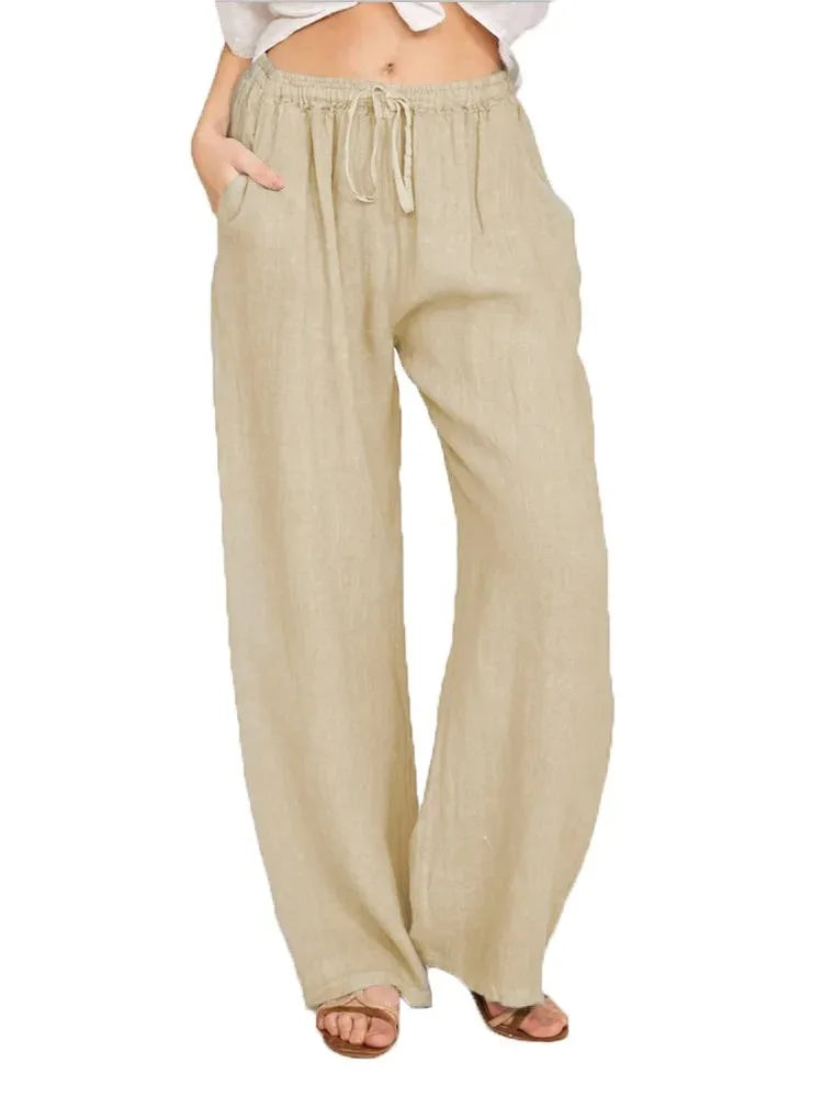 CLAIRE LYON | PANTALONS CLASSIQUES À JAMBES LARGES POUR FEMMES