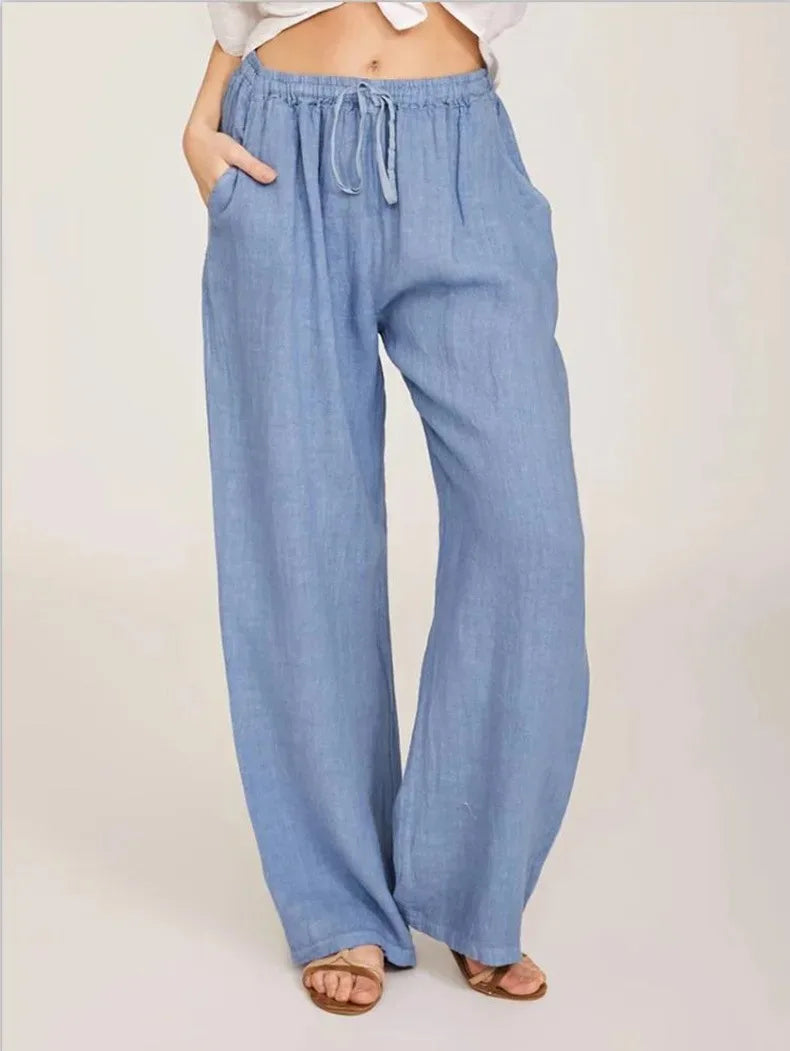 CLAIRE LYON | PANTALONS CLASSIQUES À JAMBES LARGES POUR FEMMES