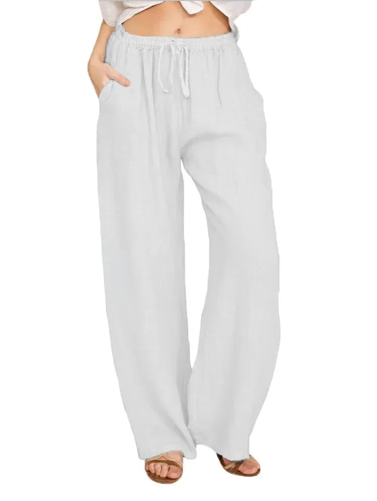 CLAIRE LYON | PANTALONS CLASSIQUES À JAMBES LARGES POUR FEMMES
