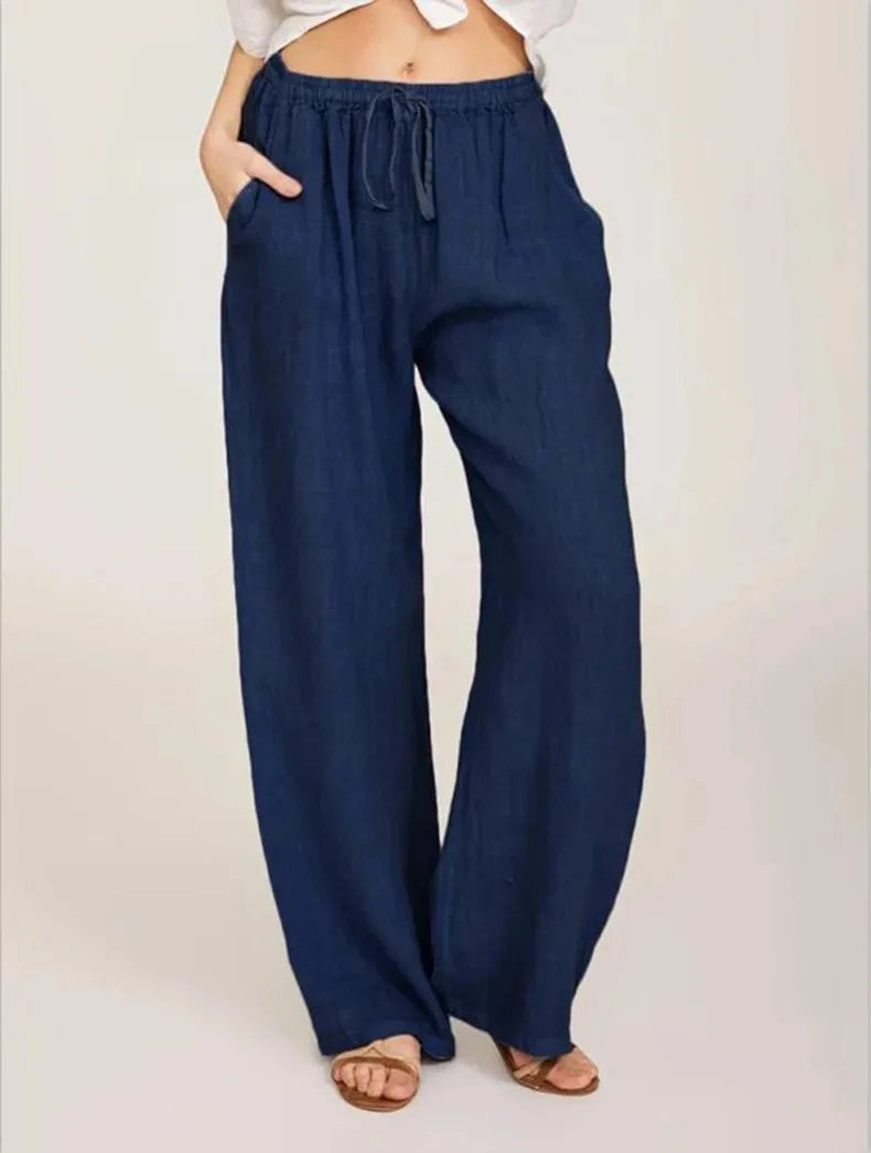CLAIRE LYON | PANTALONS CLASSIQUES À JAMBES LARGES POUR FEMMES