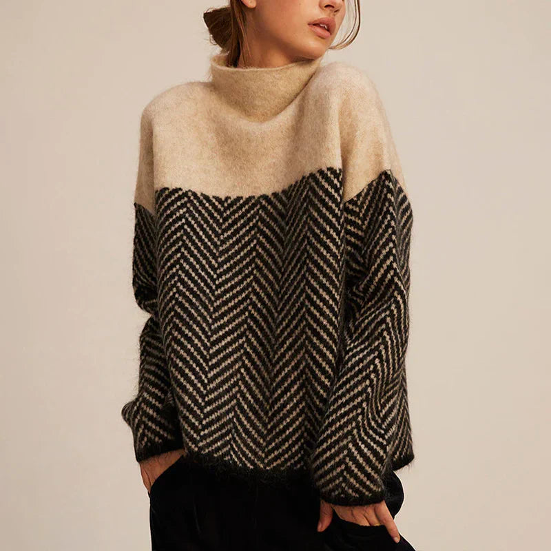 Elina - Pull automne à col femme