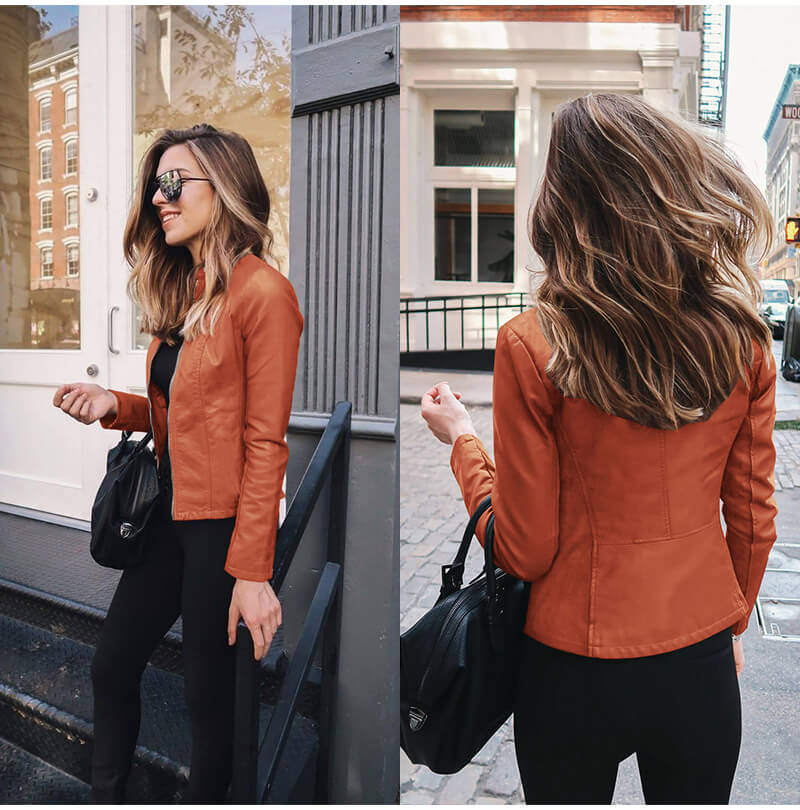Sophia - Veste en Cuir Italienne