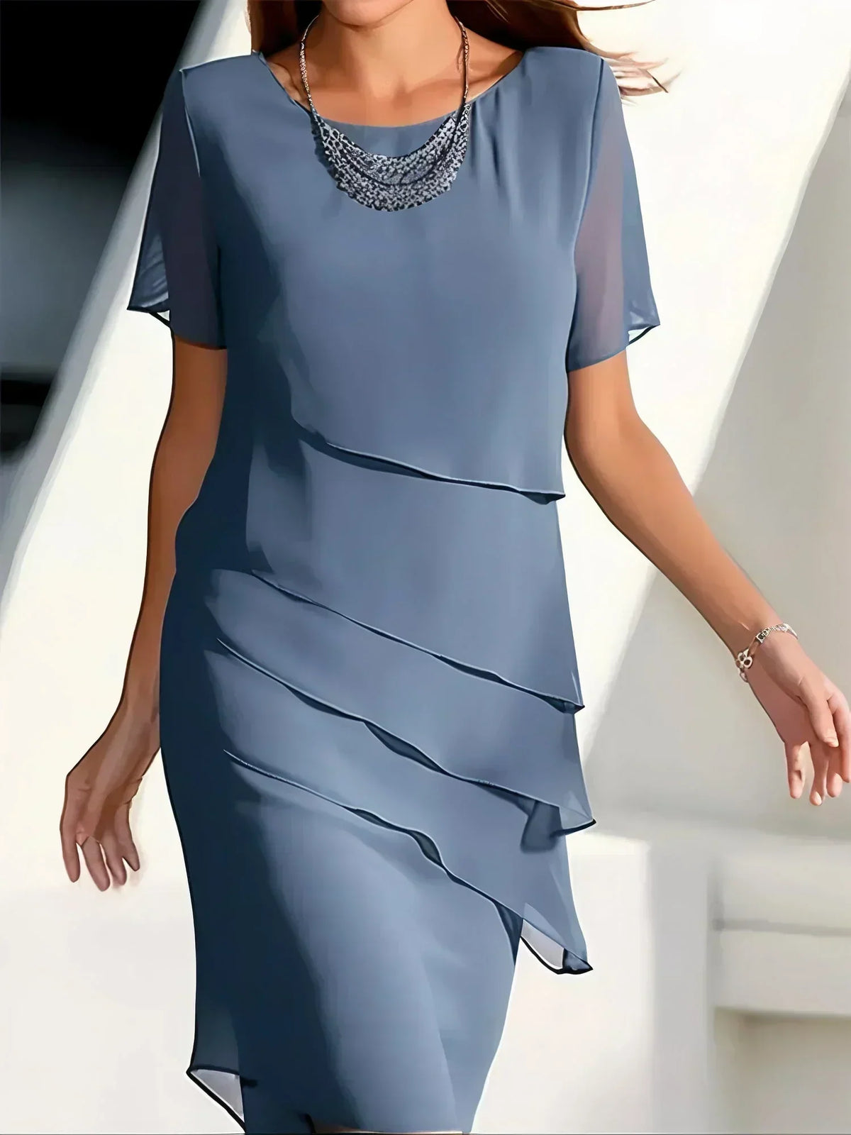 CLAIRE LYON | ROBE ÉLÉGANTE À VOLANTS POUR FEMMES