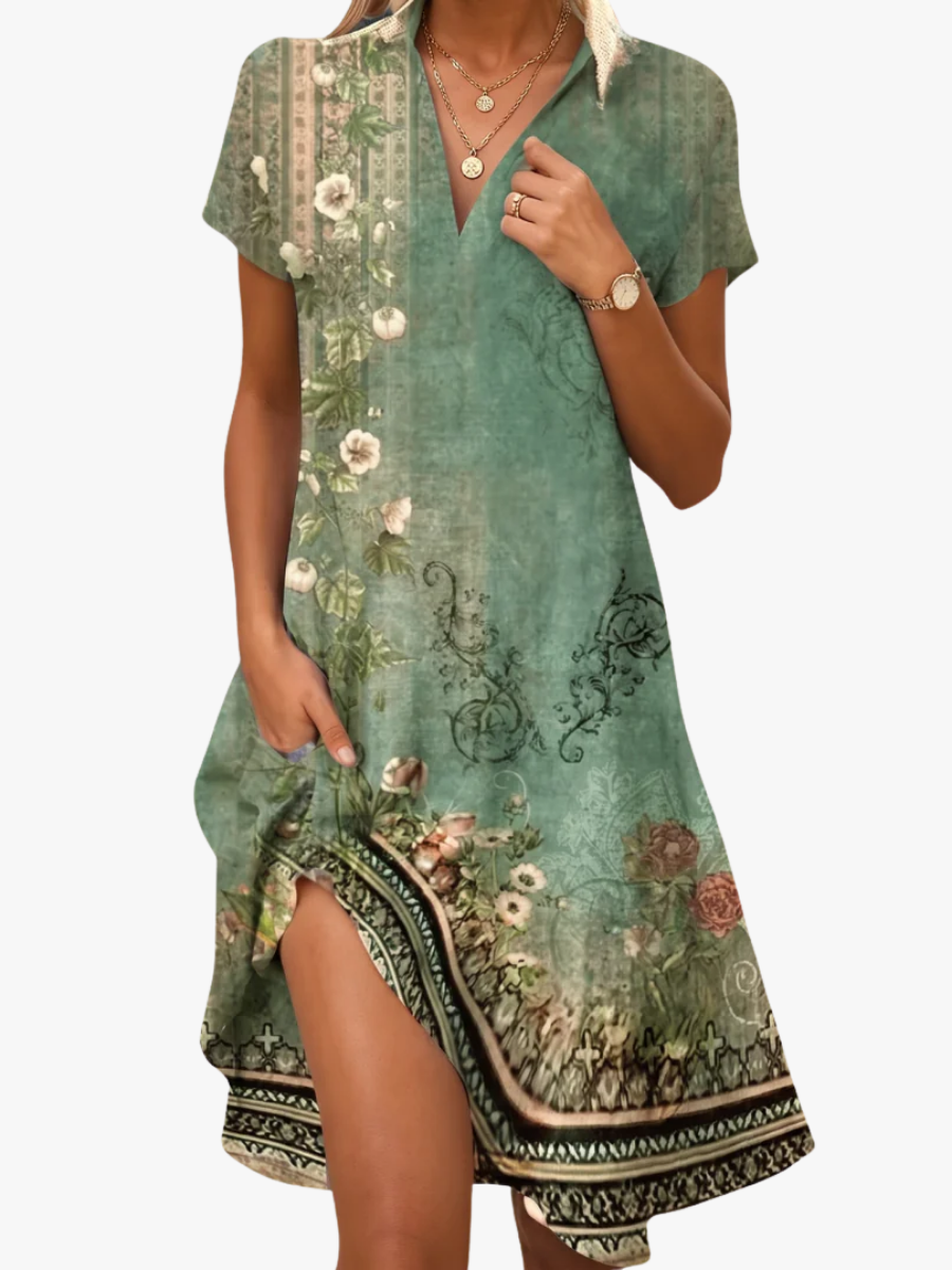 CLAIRE LYON | CHIC ROBE MIDI IMPRIMÉE POUR FEMMES